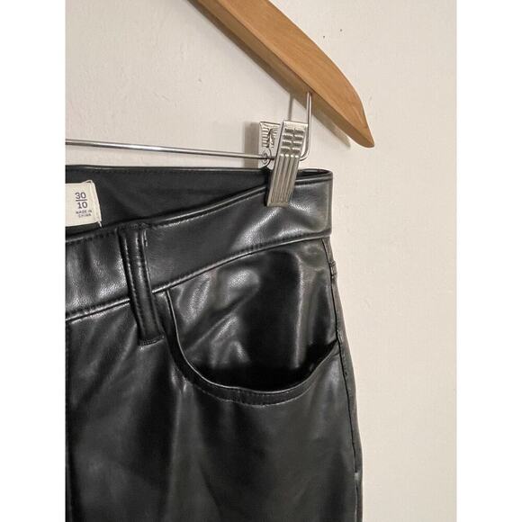 Abercrombie Fitch 30 / 10 Pants Ankle Straight Ultra High Rise Faux Leather NEW - Picture 6 of 8